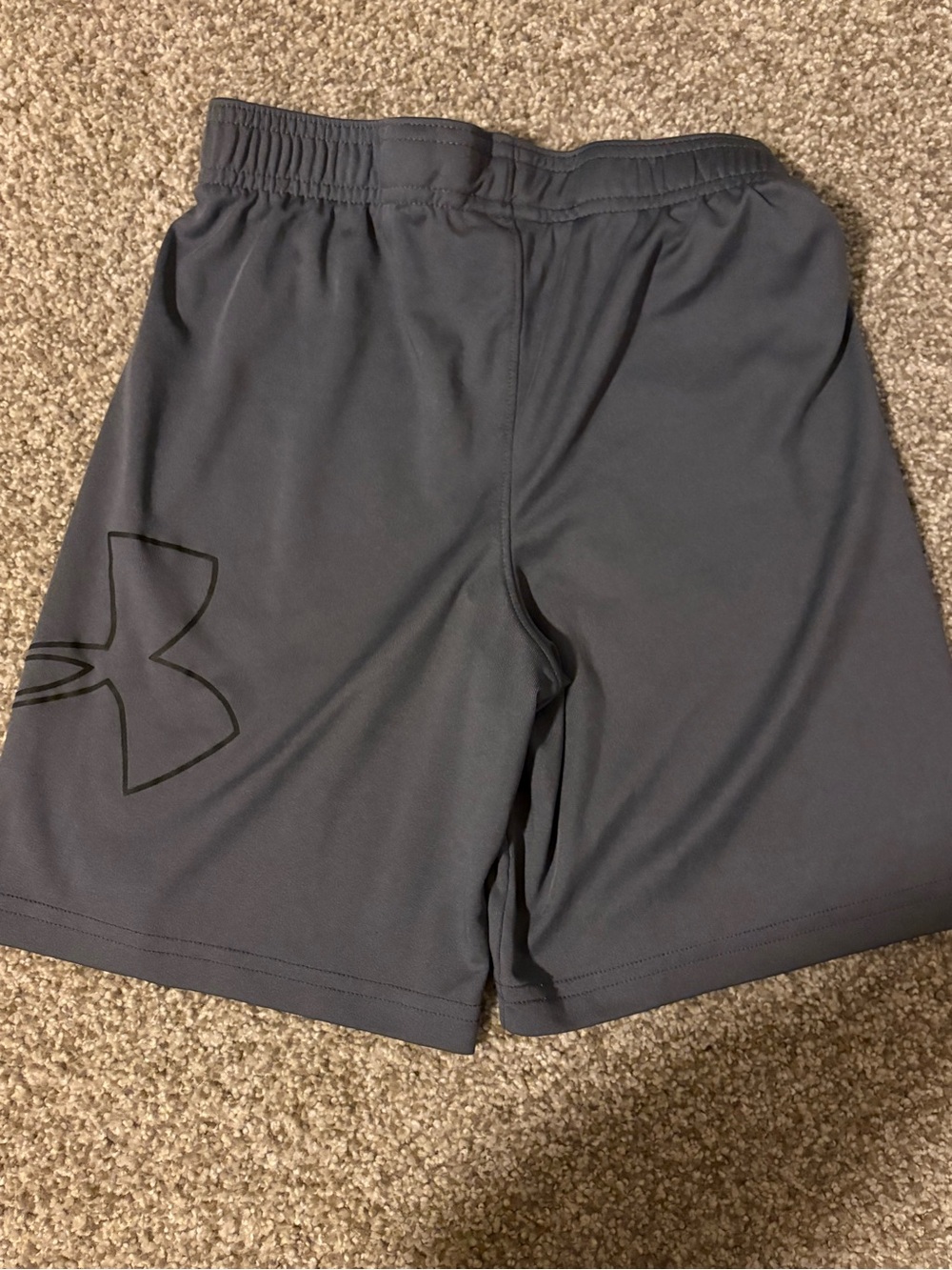 Under Armour Boys Athletic Shorts - Gray Heather & Charcoal 2 pair shorts - Picture 5 of 8